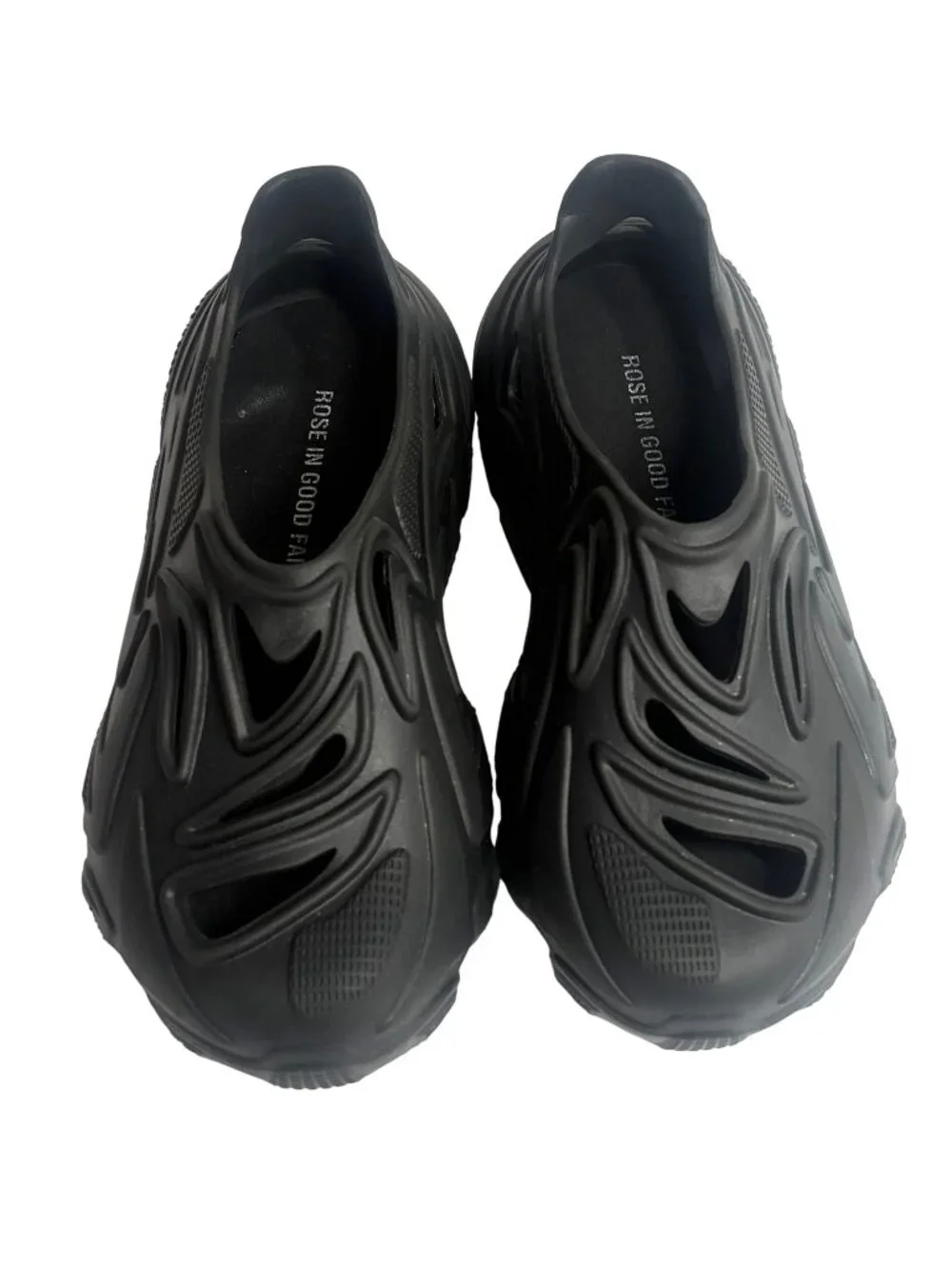 ROSE IN GOOD FAITH Plastic Soul Foam Shoe in Endless Black